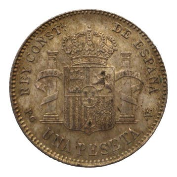 Spanje. 1 Peseta Alfonso XIII 1896 Madrid