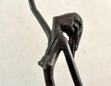 Statue, Danseres - 42 cm - Bronze, Antiek en Kunst