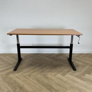slingerbureau 160x80 cm  (max hoogte 90 cm),  beuken - zwart, Huis en Inrichting, Bureaus, Gebruikt