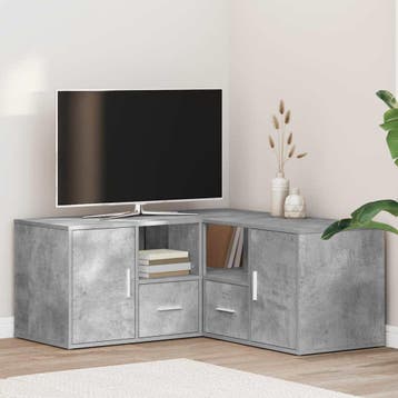 vidaXL Hoekkast 160x40x45 cm bewerkt hout betongrijs, Verzenden, Nieuw