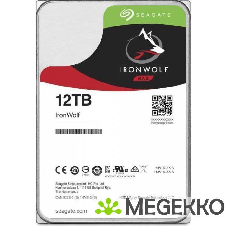 Seagate HDD NAS 3.5  12TB ST12000VN0008 Ironwolf, Informatique & Logiciels, Disques durs, Envoi