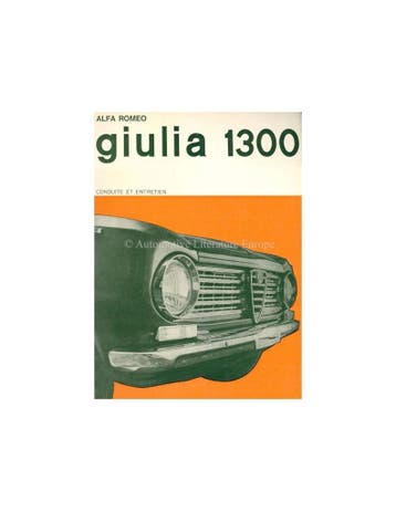 1967 ALFA ROMEO GIULIA 1300 INSTRUCTIEBOEKJE FRANS