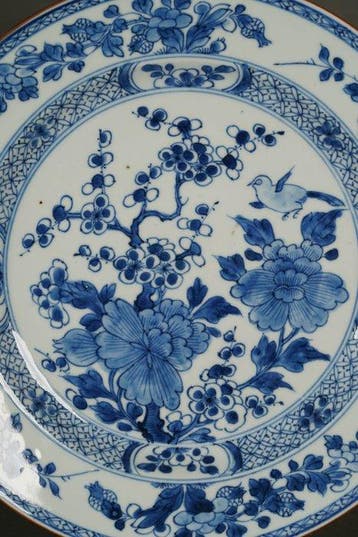 Kangxi (1662-1722) - Bord - Fat Bird in Flight Above