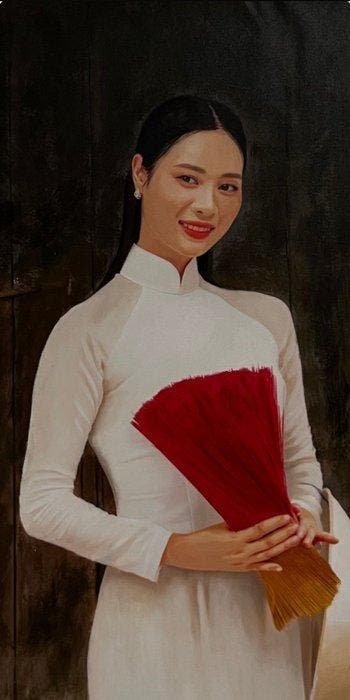TA Duy Tung - La gardienne des traditions 80 120 cm
