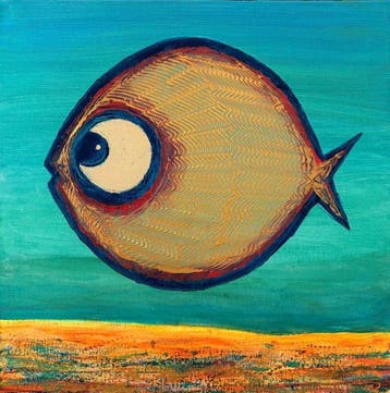 Denis Kuvayev (1971) - Goldfish on golden bottom - No