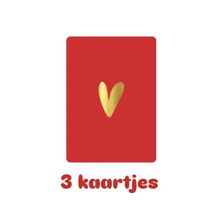 3x mini kaartje - rood - hartje - liefde - valentijn- gou..., Diversen, Wenskaarten, Nieuw, Verzenden