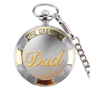 Fako - Zakhorloge - XXL - The Greatest Dad - Ø 47mm -, Verzenden