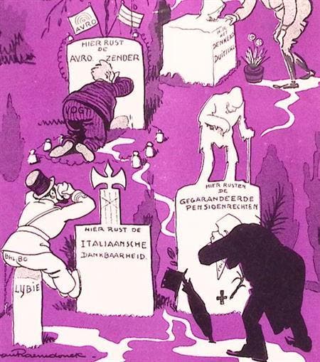 Beroemde doden van 1933 op spotprent (lijst optie, Lithos), Antiquités & Art, Art | Lithographies & Sérigraphies, Envoi
