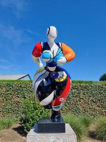 Figurine - Beeldje - Abstracte vrouw - 52 cm - Steen,