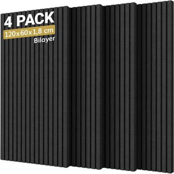 4 Panneaux acoustiques 120x60cm Noir - Retour client -40%, Verzenden