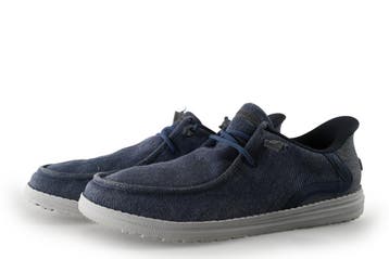 Skechers Instappers in maat 43 Blauw, Kleding | Heren, Schoenen, Overige typen, Zo goed als nieuw, Skechers, Verzenden