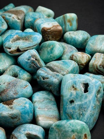 Aragonite bleue - Pierre roulée - Pierre naturelle - Pierre