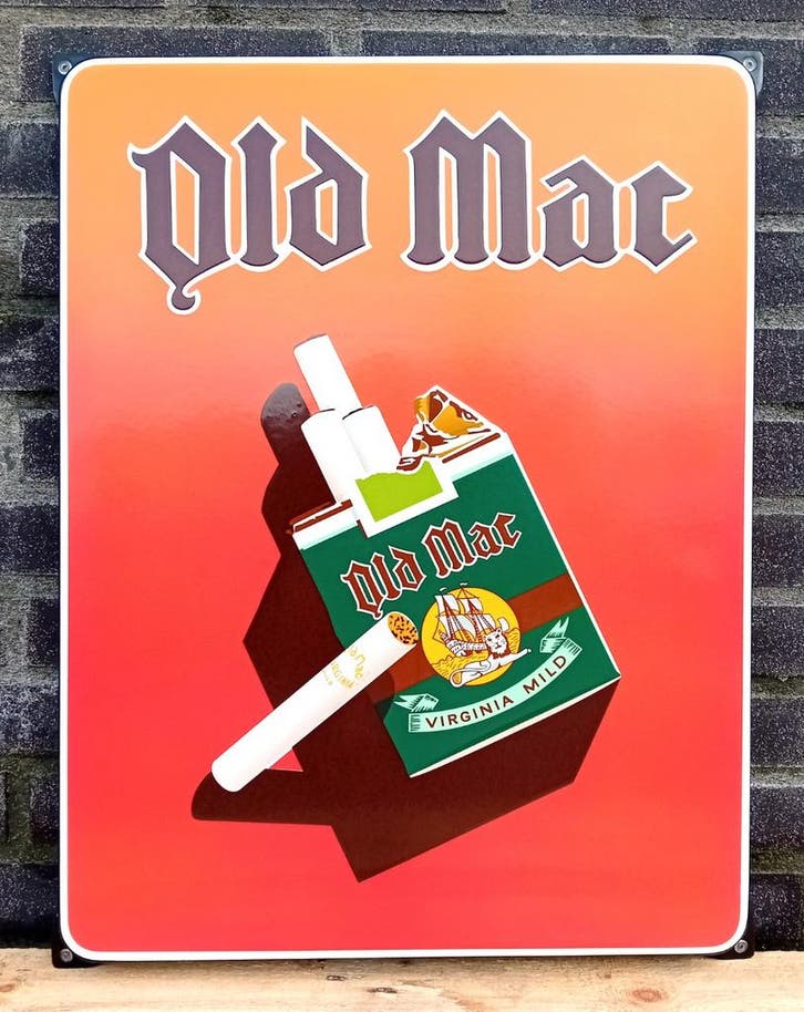 Emaille bord Old Mac Viriginia mild, Collections, Marques & Objets publicitaires, Envoi