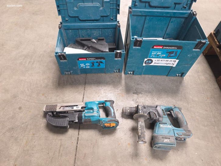 (2x) Accu gereedschap Makita DFR550, DHR243, Bricolage & Construction, Outillage | Outillage à main