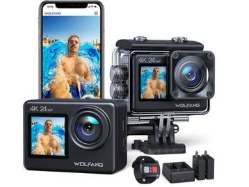 Veiling - WOLFANG GA200 Action Camera - 4K 24MP, Gebruikt