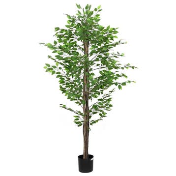 vidaXL Kunst Ficus Plant 1260 bladeren 200 cm groen, Verzenden