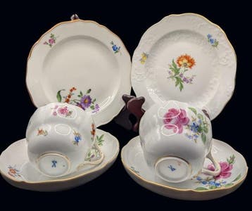 Meissen - Kop en schotel (2) - Porselein