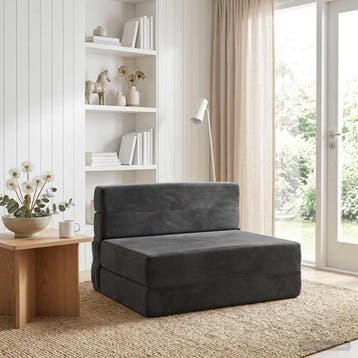 vidaXL Vouwbare Sofa Bed Donkergrijs 70 x 72 x 60 cm Stof, Verzenden, Nieuw