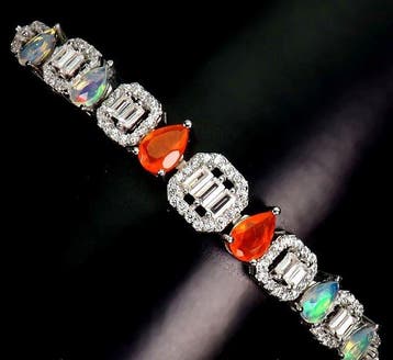 Zonder minimumprijs - Armband Zilver, 14K witgoud verguld, Nieuw