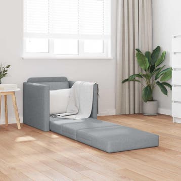 vidaXL Slaapbank / zetel 60cm Lichtgrijs Stof, Verzenden, Nieuw