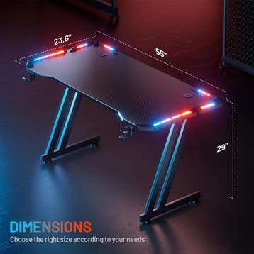 Gaming bureau - Gaming desk - Gaming tafel - 140x60 cm - Zwa, Huis en Inrichting, Verzenden, Nieuw