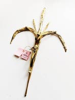 Crucifix - Verguld brons - 1970-1980 - Kruisbeeld Vintage -, Antiek en Kunst, Antiek | Boeken en Manuscripten