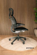 Zwarte Humanscale Freedom Stoelen Met Hoofdsteun, Verzenden, Zwart, Zo goed als nieuw, Bureaustoel