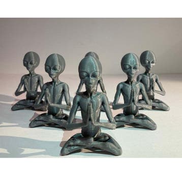 Alien Meditatie Beeld - Decor Miniatuur Ornament Hars, Verzenden