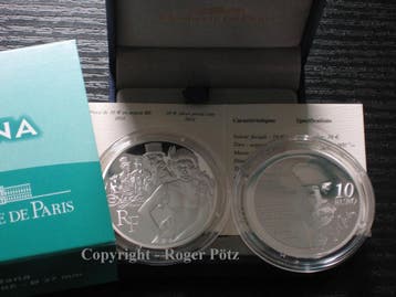 Frankreich 10 Euro 2011 Nana Literaturserie zilver Pp zilver, Verzenden, België