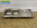 RVS Spoelblad Dubbele spoelbakken 180 x 70 cm Horeca, Ophalen of Verzenden, Nieuw in verpakking