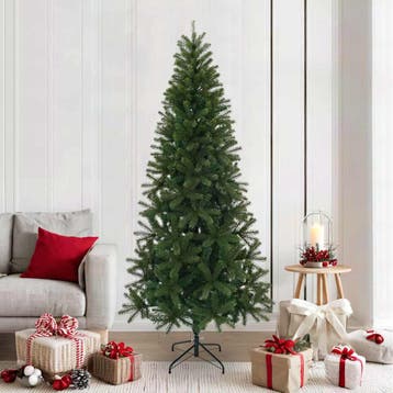 vidaXL Kunstkerstboom met standaard Groen 210 cm PVC, PE en, Verzenden, Nieuw