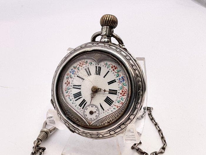 Fidelitas . Cassa a cuore . Revisionato . 1900 . Argento ., Bijoux, Sacs & Beauté, Montres | Hommes