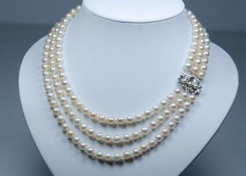Zonder minimumprijs - Halsketting - 585 goud - Ø 6,5-7 mm, Handtassen en Accessoires, Nieuw