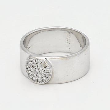Ring - 18 karaat Witgoud Diamant (Natuurlijk)