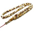 Chapelet en ambre baltique à motif blanc, tesbih — perles de