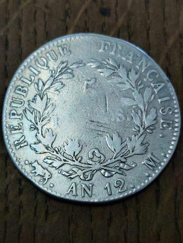 Frankrijk. Consulaat (1799-1804). 5 Francs AN 12-M, Toulouse