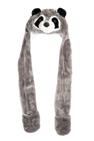 KIMU® Muts Wanten Grijze Wasbeer Sjaalmuts met Oortjes Wasbe, Kinderen en Baby's, Kinderkleding | Petten en Hoeden, Ophalen of Verzenden