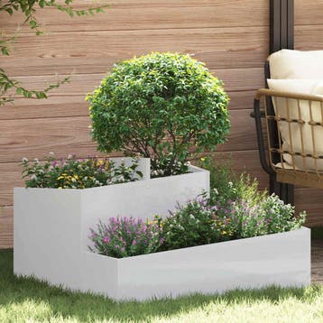 vidaXL Plantenbak zilver 80 x 80 x 50 cm Gegalvaniseerd, Verzenden