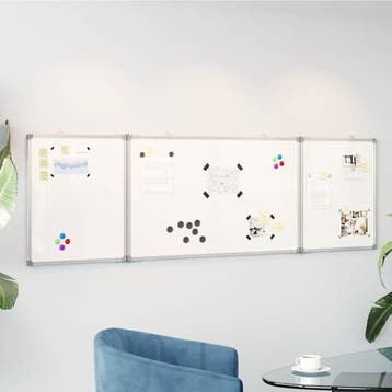 vidaXL Whiteboard magnetisch inklapbaar 160x50x1,7 cm, Verzenden