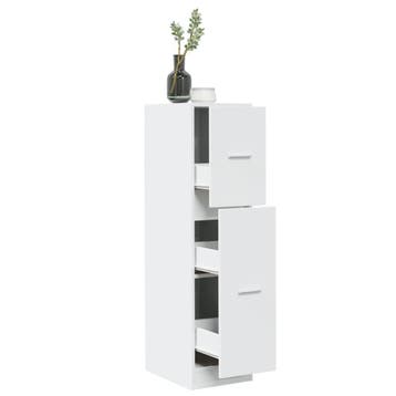 vidaXL Apothekerskast 30x41x118 cm bewerkt hout wit, Verzenden, Nieuw