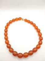 Vintage oud antiek honing Baltisch amber - ketting -