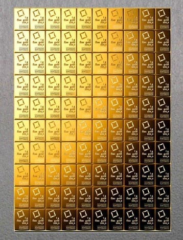 100 x 1 Gramm - Goud .999 - Valcambi - Verzegeld en met, Postzegels en Munten