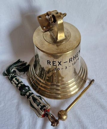 Scheepsbel - Rex - Rheni 30-03-1974 - Brons, Messing - Met