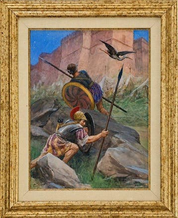 Fabio Fabbi (1861-1945) - Iliade: Diomede e Ulisse esplorano