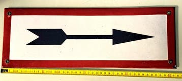 Vintage emaille verkeersbord - Emaille bord - Emaille