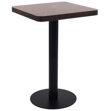 vidaXL Bistrotafel 50x50 cm MDF donkerbruin, Verzenden, Nieuw