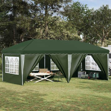 vidaXL Pop-up Feesttent 575 x 288 x 245 cm Groen, Verzenden