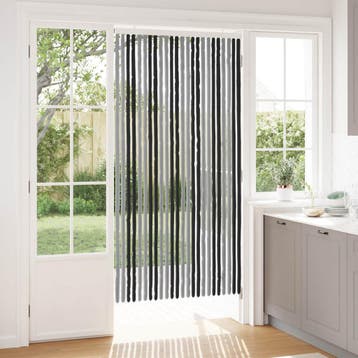 vidaXL Insecten Gordijn Chenille Grijs en Zwart 100 x 200 cm, Verzenden, Nieuw