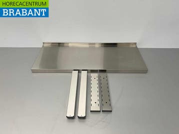 HCB RVS Wandschap schap Basic-line 100 x 40 cm Horeca, Ophalen of Verzenden