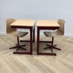 complete schoolset Galvanitas 10 stuks tafels + stoelen, Gebruikt, Vijf, Zes of meer stoelen